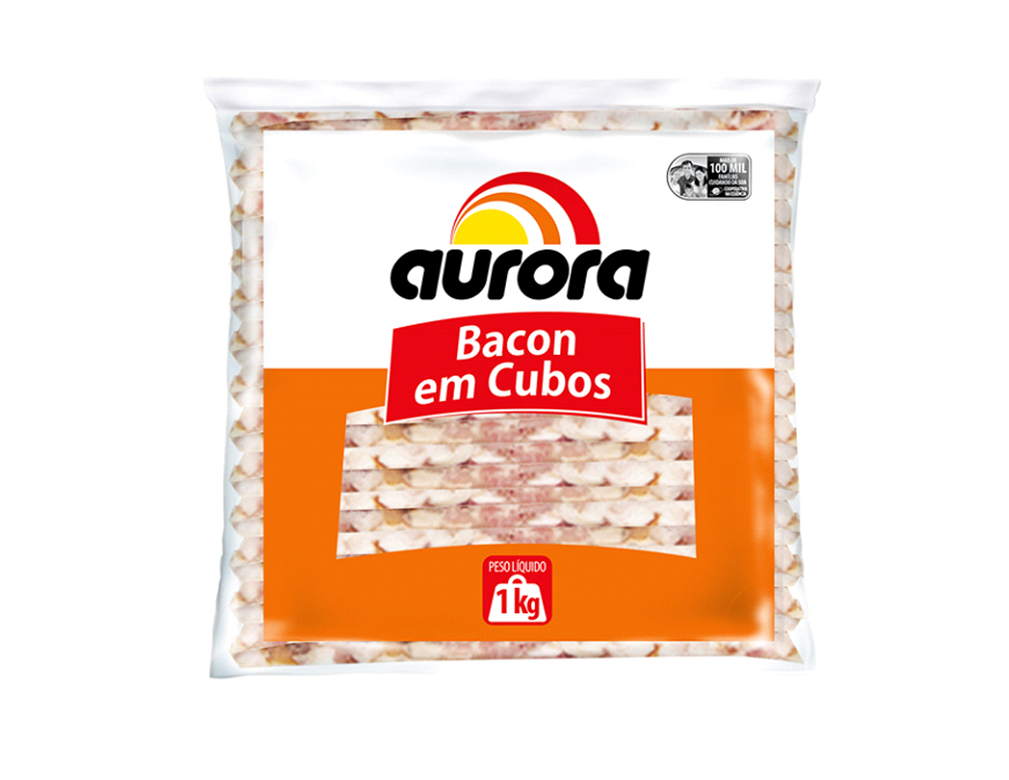 BACON EM CUBOS AURORA 1 KG 